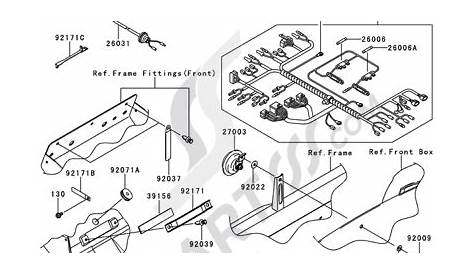Kawasaki MULE 610 4X4 2015 Dissassembly sheet. Purchase genuine spare parts online