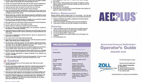 ZOLL AED PLUS OPERATOR'S MANUAL Pdf Download | ManualsLib
