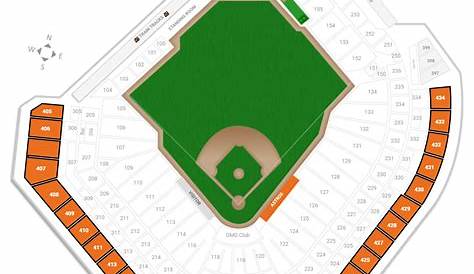 minute maid park seating chart with rows and seat numbers