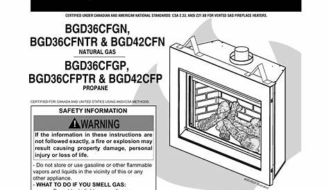Napoleon Fireplaces BGD36CFPTR User Manual | 48 pages | Also for