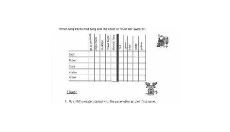 logic puzzles for third graders