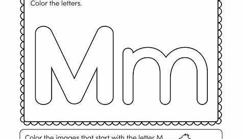 letter m worksheets for kindergarten