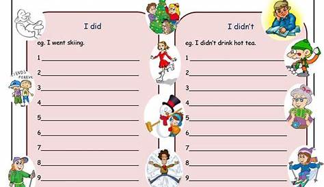 Winter Holidays Worksheets Printables - Lexia's Blog