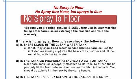 bissell deep clean essential complete manual
