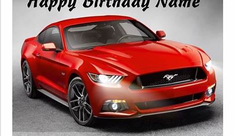 Ford Mustang Edible Cake Topper Icing Image Birthday Party Decoration