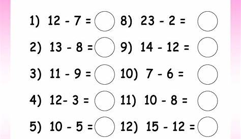 Addition/Subtraction of numbers worksheets - Math Worksheets