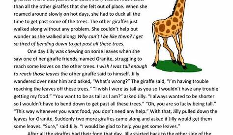 giraffe worksheet 1st grade