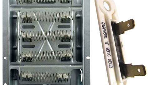 NED4655EW1 Amana Dryer Heating Element & Thermal Fuse - PartsDiscount.com