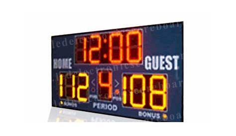 Multi Color Basketball Timer And Scoreboard With Buzzer Hanging