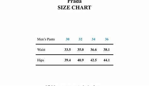 prada women's clothing size chart