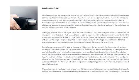 Audi Connect Key ? | Audi-Sport.net