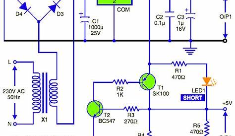 5V DC Regulated Power Supply with Short Circuit Protection | Electronic