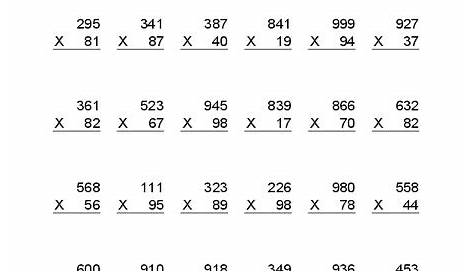 Multiplication 2 Digit By 2 Digit Worksheet - Photos
