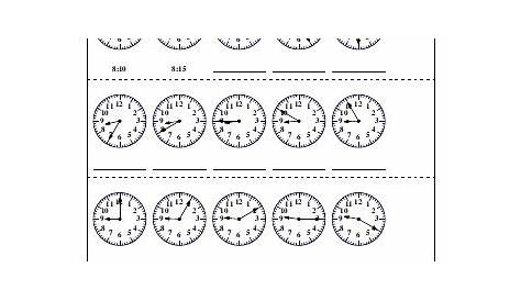 math worksheet third grade clock