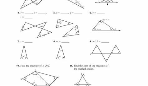 drawing triangles worksheet grade 5