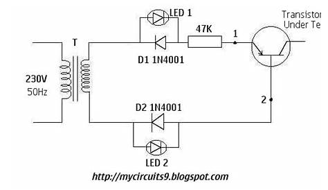 TRANSISTOR TESTING CIRCUIT FOR NPN OR PNP | MyCircuits9