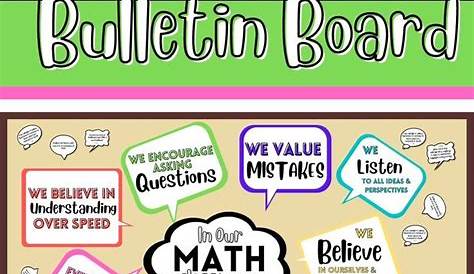 Math Norms Bulletin Board: Back to School Classroom Decor in 2023