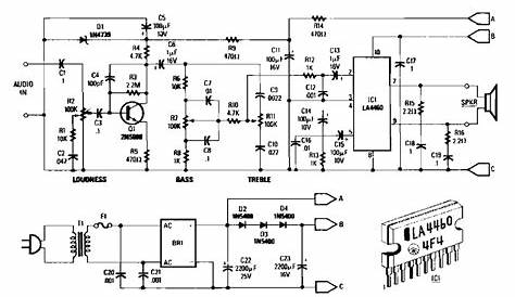 40 watt audio amplifier circuit diagram