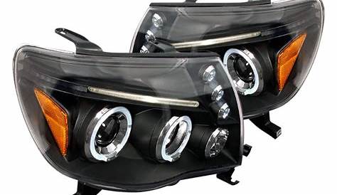 Spec-D® - Toyota Tacoma 2005-2011 Black Dual Halo Projector LED Headlights
