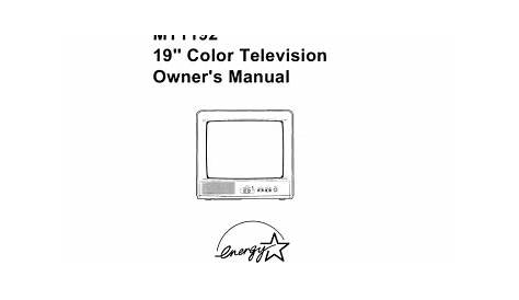 Memorex Television Manual