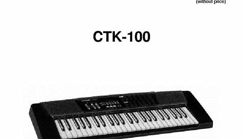 CASIO CTK100 Service Manual download, schematics, eeprom, repair info
