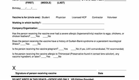 Consent Form Influenza Vaccine - Fill Online, Printable, Fillable