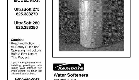 Kenmore 350 Water Softener Manual