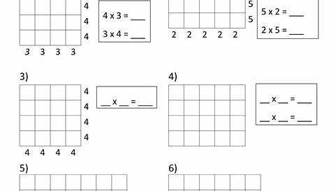 multiplication array worksheet 2nd grade
