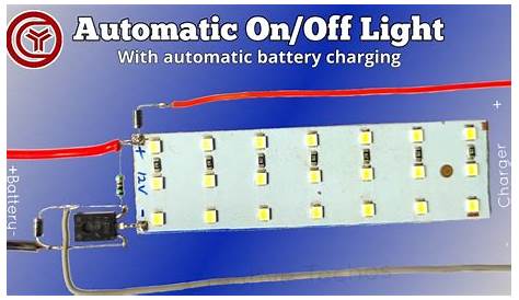 12v automatic emergency light circuit - YouTube