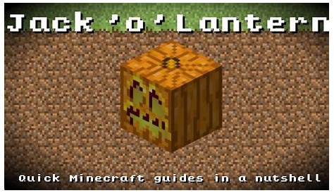 how do you make a jack o lantern in minecraft