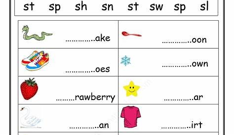 Consonant Sounds: S Blend Worksheet for Grade 1|Free Blending Worksheet