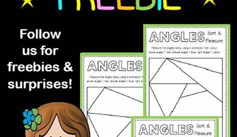 FREE Measuring Angles worksheets printables - teaching resources | 4th