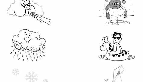 "What's the Weather?" Printable Matching Worksheet | Weather worksheets