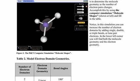 molecular shapes simulation worksheet answers