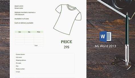 t shirt order forms printable