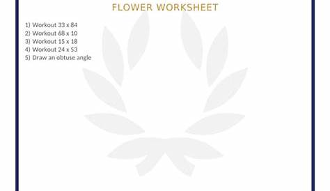 flower basics worksheet