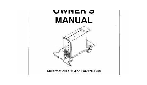 Miller MILLERMATIC 150 User manual | Manualzz