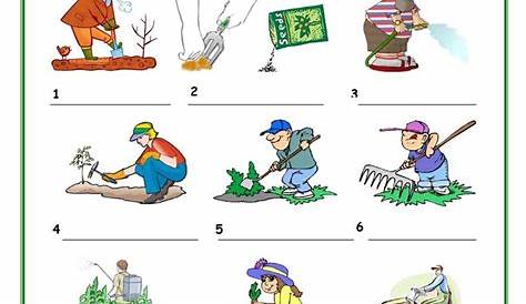 fun in the garden worksheets answers