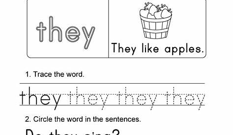 it sight word worksheets