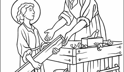 st joseph coloring page printable