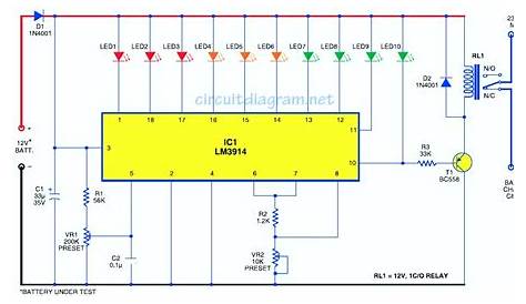 battery level indicator circuit diagram