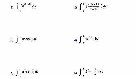 fundamental theorem of calculus worksheets