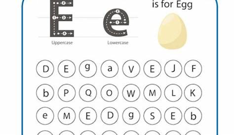 Find The Letters: “E” Worksheets | 99Worksheets