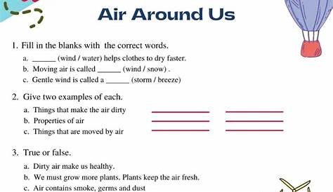 the air around you worksheet