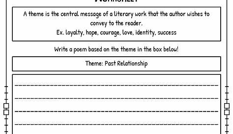 Poetry Worksheet 3rd Grade