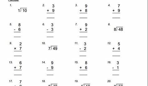 math for third graders worksheet