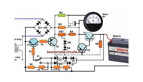 Regulated Car Battery Charger Circuit for Garage Mechanics - Homemade