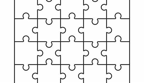 Puzzle blank template Royalty Free Vector Image