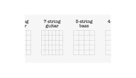 guitar chord charts blank