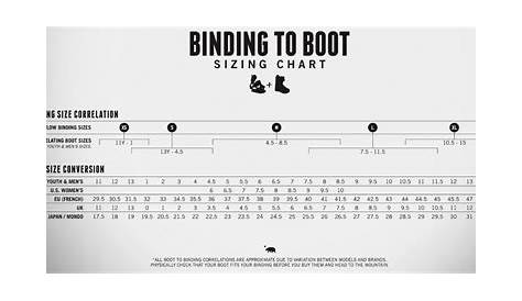 womens snowboard size chart